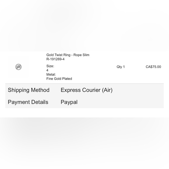 Ana Luisa 14k gold plated rope ring (slim) - Picture 6 of 6